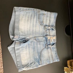 Medium wash girl shorts